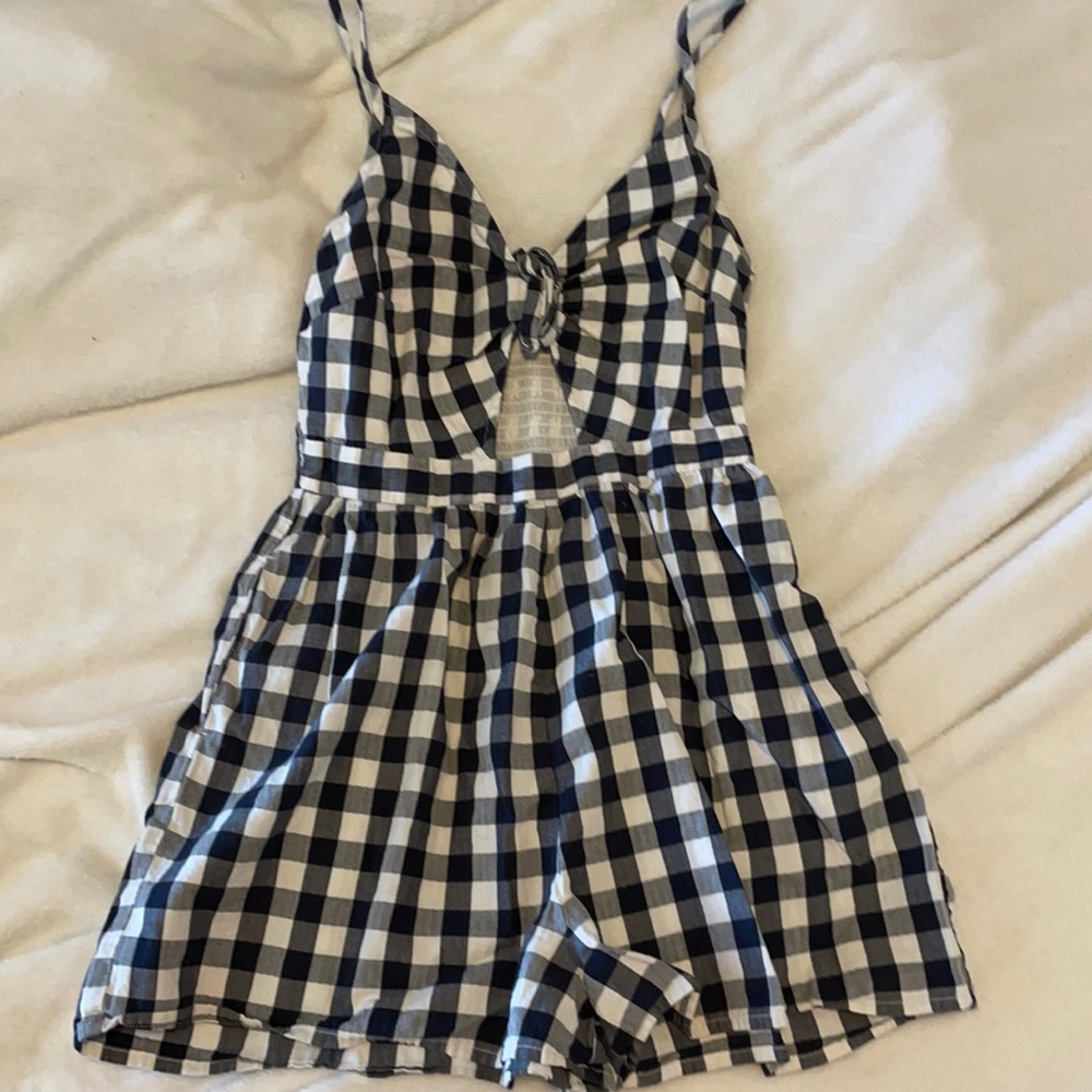 American eagle ghingam romper
